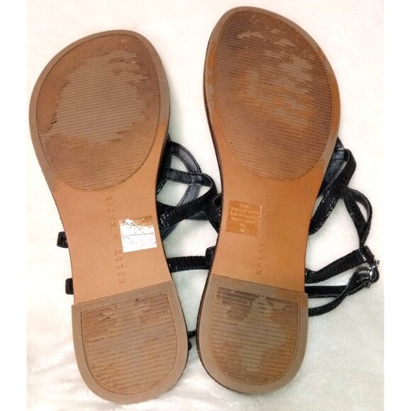 Kelly & Katie Black Strappy Sandals Women's 7M Comfortable & Stylish Footwear Li - Picture 6 of 6